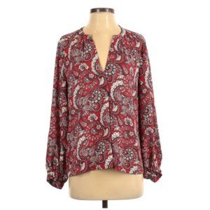 Loft Paisley Popover Blouse, size medium
